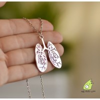 Кулон "Анатомические легкие". Цвет серебро